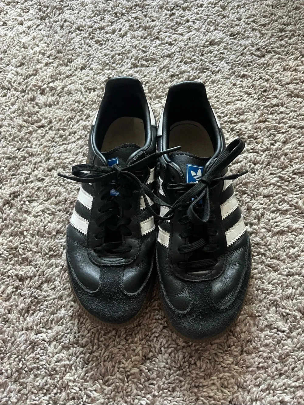 Adidas Boys Kids Samba OG Classic Black White Gum Sneakers Size 3Y Youth